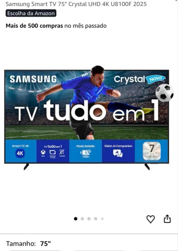 Vendo televisão 75 polegadas