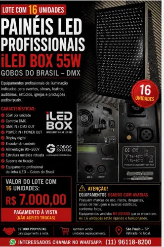 Painéis de led box profissionais