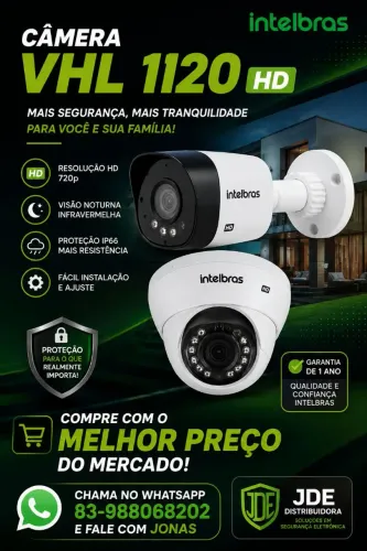 CÂMERA VHL 1120 DOME OU BULLET DA INTELBRAS 