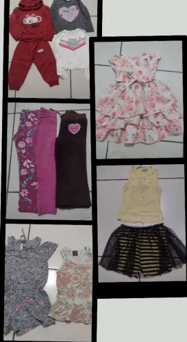 Lote menina tamanho 4 - 12 peças