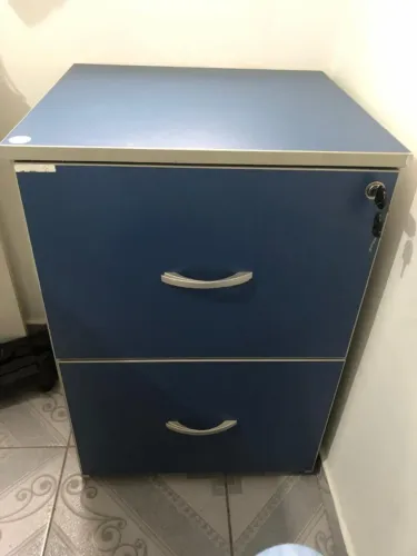 Arquivo De Escritório Com 2 Gavetas, Suporte Para Impressora, Pastas A4 e Carta.