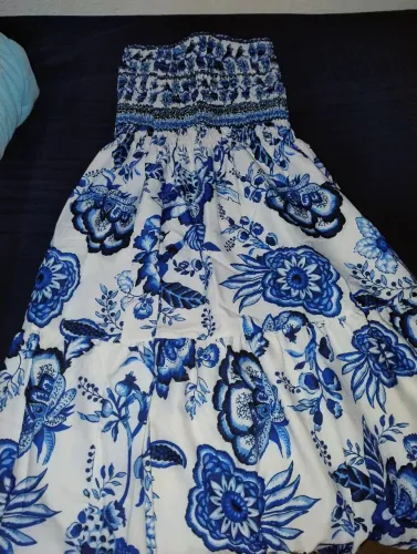 vestido longo estampado 
