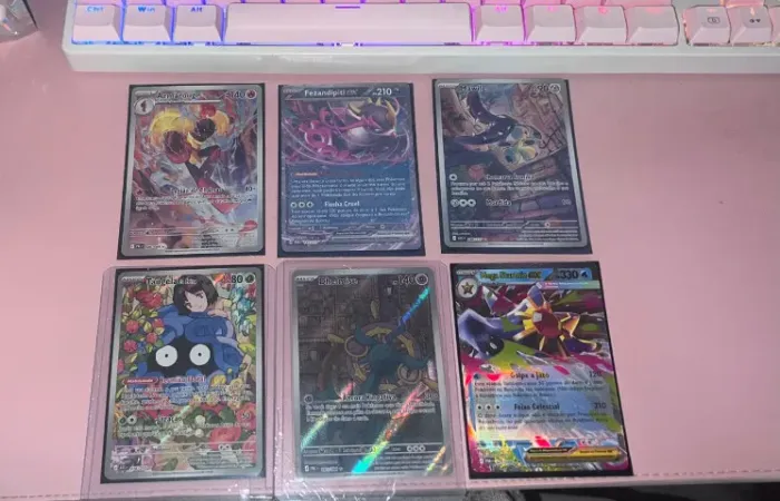 lote de 6 cartas pokémon