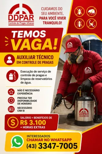 Auxiliar Técnico Controle de Pragas
