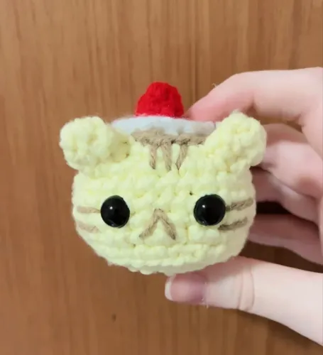 pusheen the cat pudim de crochê