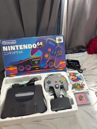 Nintendo 64 (Japonês) + Mario 64 e Mario Party 2 tudo IMPECÁVEL