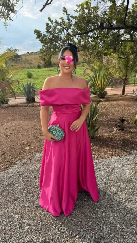 Vestido Madrinha Rosa 