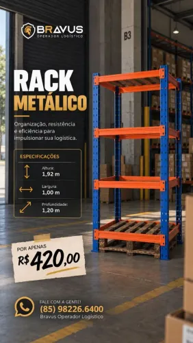 Rack Metálico Porta Palete