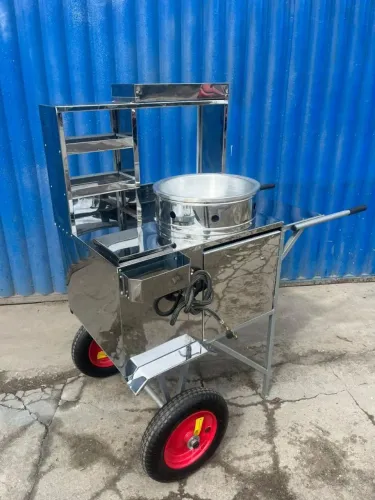 Carrinho de pastel e frituras em geral com tacho fritador e sistema em inox em até 10x