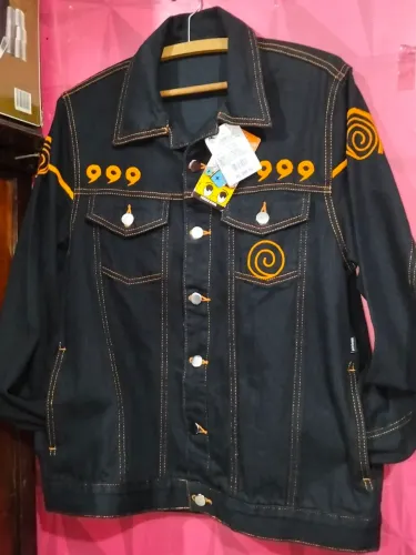 Jaqueta Jeans Naruto Shippuden - Edição Especial Kurama (Piticas)