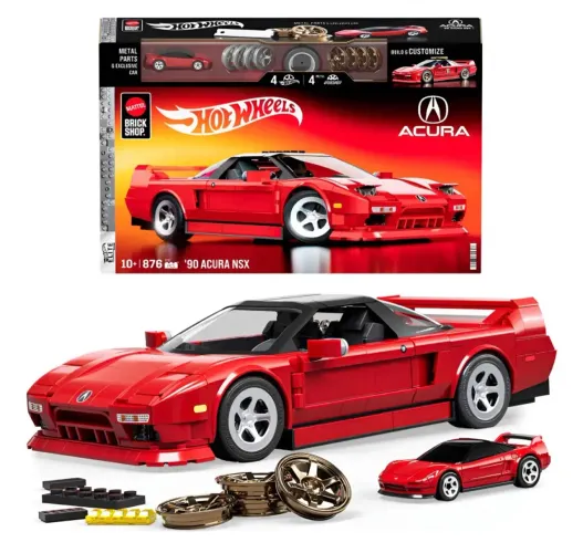 Hot Wheels Brick Shop Jogo De Construção Elite Acura Nsx Cor Vermelho