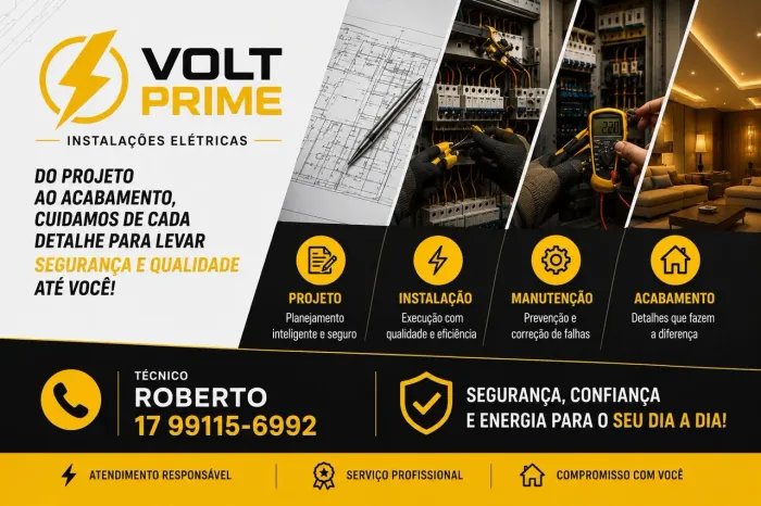 Volt Prime Instalações elétricas.