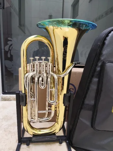 Euphonium Hs Musical HF890 Sib 4 Pistos - Personalizado - NOVO - Parcelo 18x