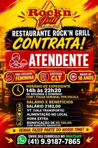 Atendente - Vaga feminina