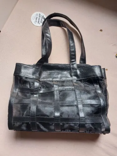 bolsa minno vintage courreges patent leather cage bag black - produto novo na etiqueta