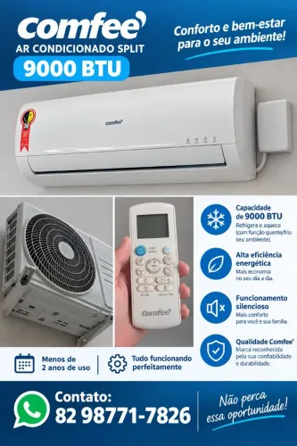 Ar condicionado split Comfee 9000 BTUs