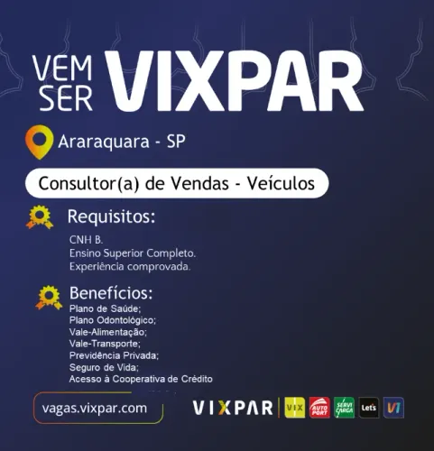 CONSULTOR DE VENDAS - VEÍCULOS