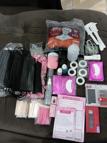 Kit Extensão de Cílios com Carrinho - Pronto para Trabalhar