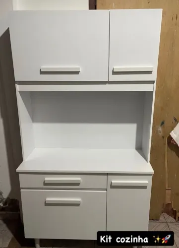 Armário de Cozinha Bonito de 90 cm pequeno para kitnet e apartamento