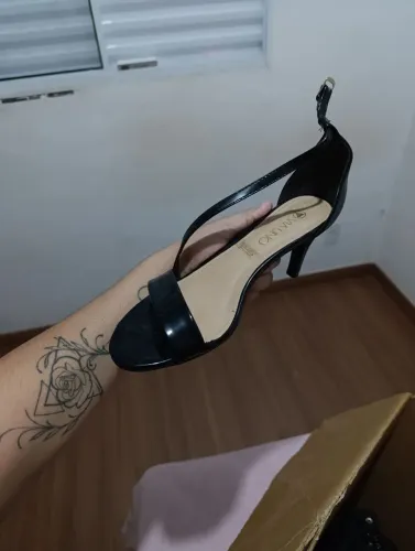 Sandália salto via uno 