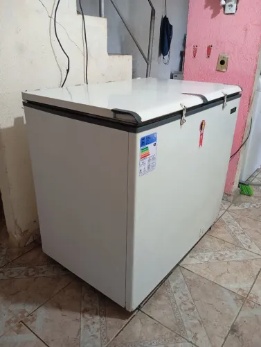 FREEZER ESMALTEC 2 PORTAS 400L ACEITO CARTAO DOU GARANTIA FAÇO A ENTREGA FUNCIONANDO