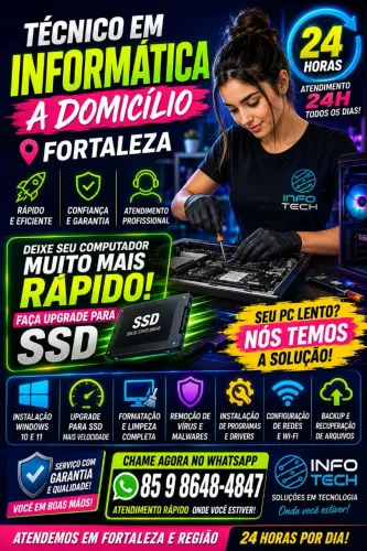 Técnico em informática a domicílio 24hrs fortaleza