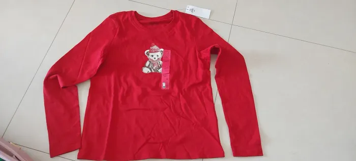 Camiseta manga longa, nova, 12 anos<br><br>Tamanho 11-12