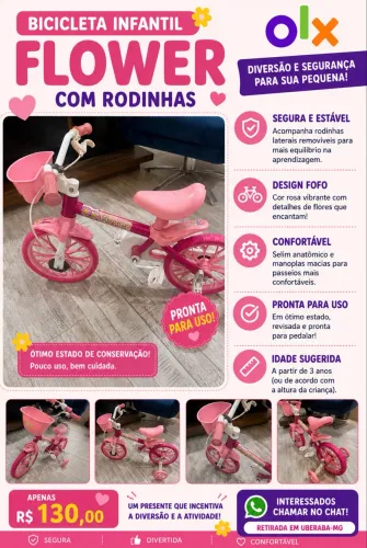 Bicicleta para até 3 anos