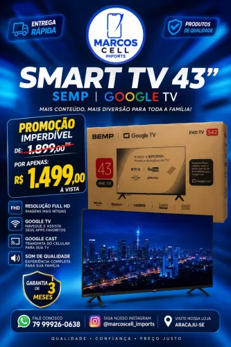 Venda TV Smart Ful HD 43 Polegadas Android