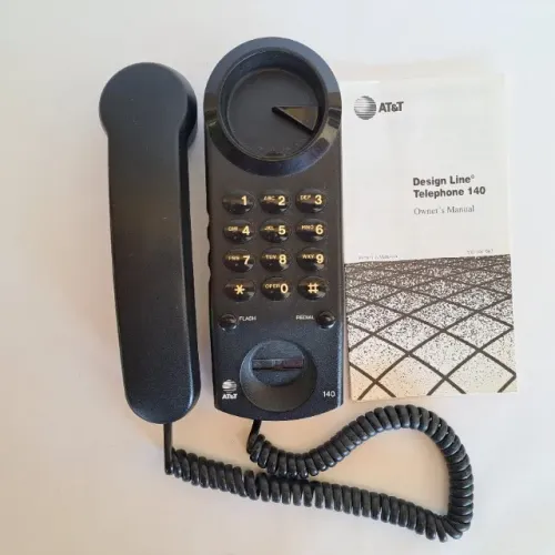 Telefone AT&T Design Line 140 (vintage, com fio) - com manual original
