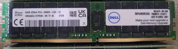 Memória 64GB 4Rx4 PC4 2666V Dell Servidor
