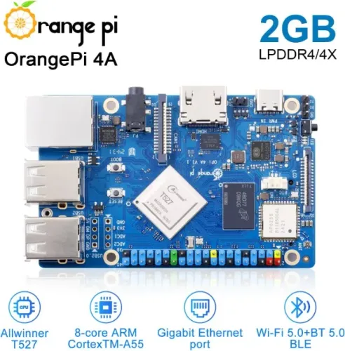 Mini PC Orange Pi 4A RISC-V 2GB RAM 2TOPS NPU Wifi BT5.0 - Usado 1 Mês Impecável