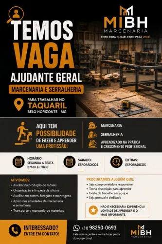 Vaga Ajudante geral
