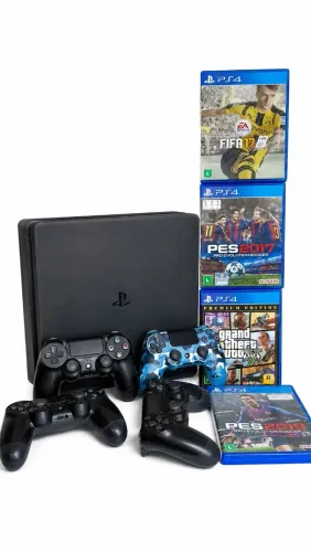 ? PS4 SLIM COMPLETO - PRONTO PARA JOGAR! ?