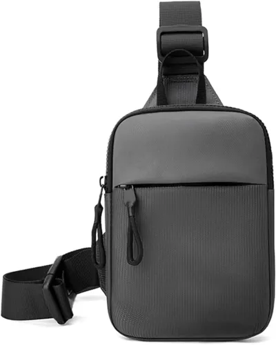 Bolsa tiracolo mini bolsa de peito com bolso duplo resistente à água - Nova