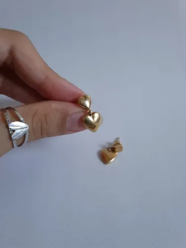Brinco Coração de Ouro 18k