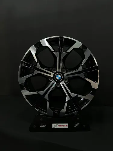 Jogo De Roda Bmw 320 Preto Brilhante Diamantado 5x112 - 19x8 e 19x8,5 Offset 27/40
