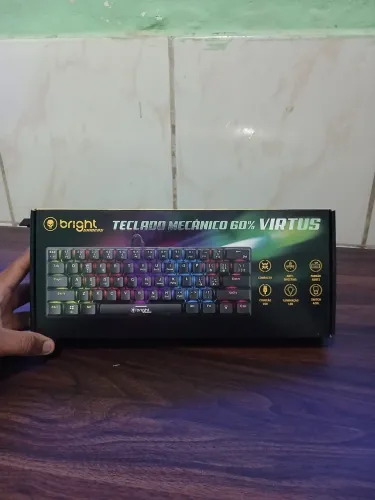 Teclado mecanico switch azul