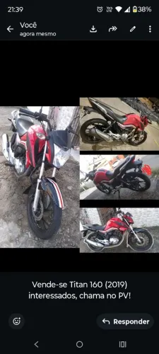 Vende-se moto Titan 160