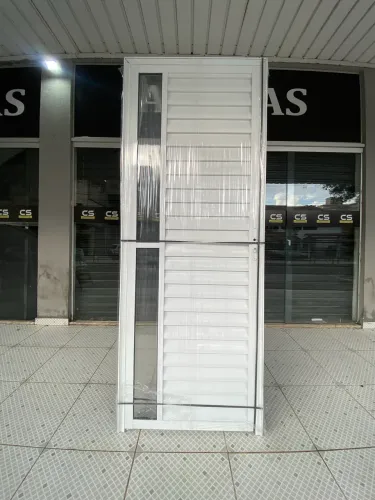 PORTA DE ALUMÍNIO BRANCO 2.10X70 - PROMOÇÃO DA GOLD