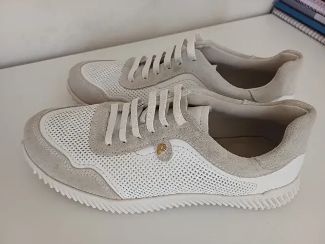 Tênis jogging Pegada couro branco tam 39
