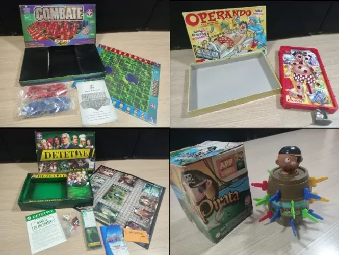 Lote de Jogos ESTRELA: Operando, Combate, Detetive e Pula Pirata