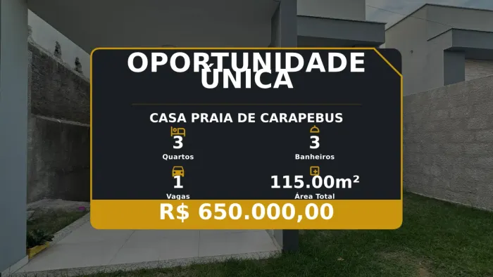Casa Nova em Praia de Carapebus Serra/ES, Conforto e Praticidade para Você