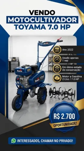 Microtrator motocultivador Toyama