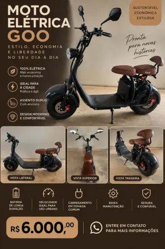 PATINETE TIPO SCOOTER ELETRICA X7 2000W