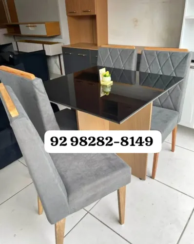 MESA DE JANTAR COM 4 CADEIRAS E ENTREGA GRATIS