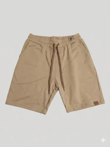 Kit 2 shorts marrom moletom menino.