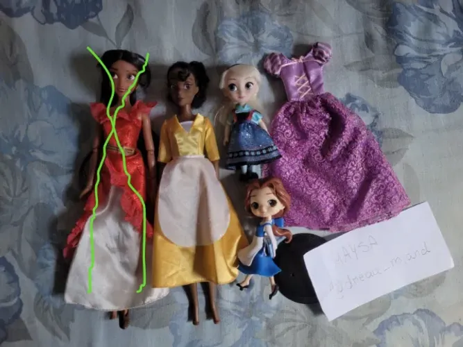 Lote disney  tiana elsa bela rapunzel 