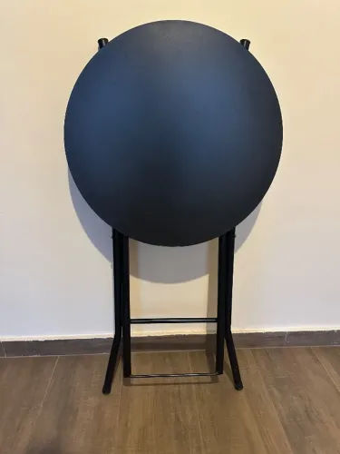 Mesa Dobrável Redonda alta com tampo de 60cm
