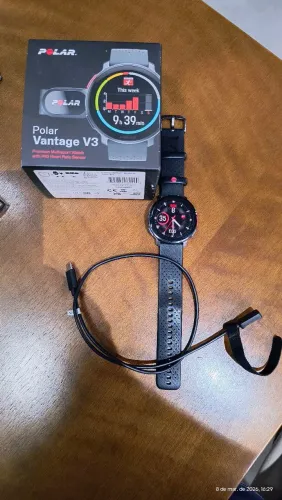 Relógio Polar Vantage v3 Premium Multisport com faixa H10 de medir frequência cardíaca 
